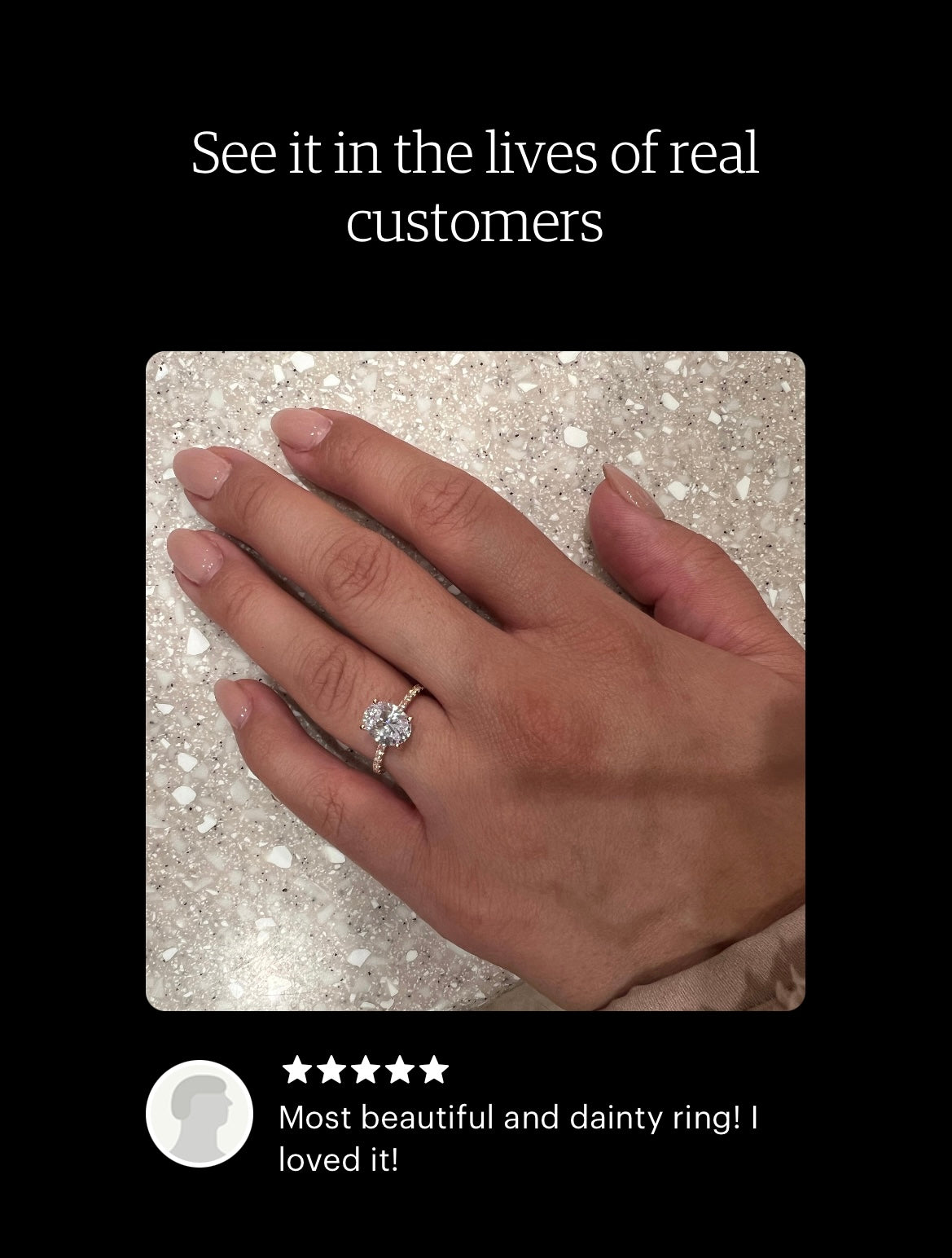 The Olivia. Rose Gold Vermeil, yellow gold vermeil, white gold vermeil engagement ring with 2CT oval cut simulated diamond