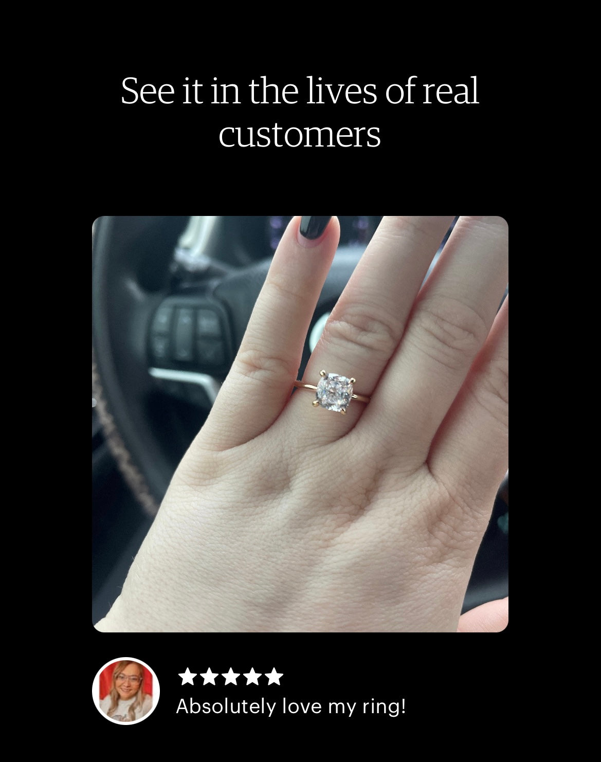 The Layla. 3CT cushion cut Solitare with 6A CZ simulated diamond in sterling silver 925