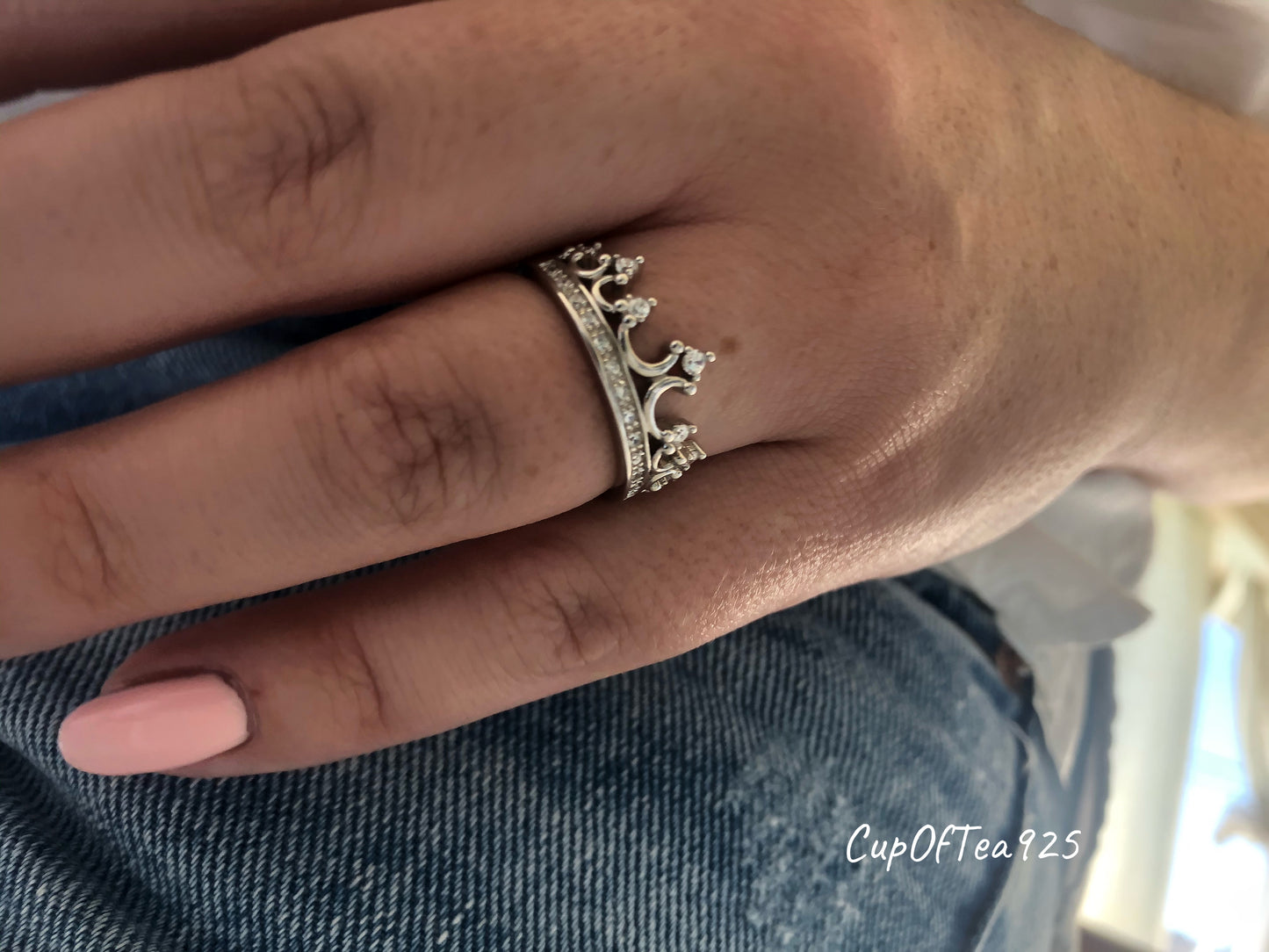 Sterling Silver 925 Queen Crown Ring