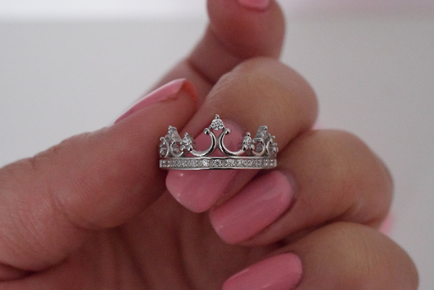 Sterling Silver 925 Queen Crown Ring