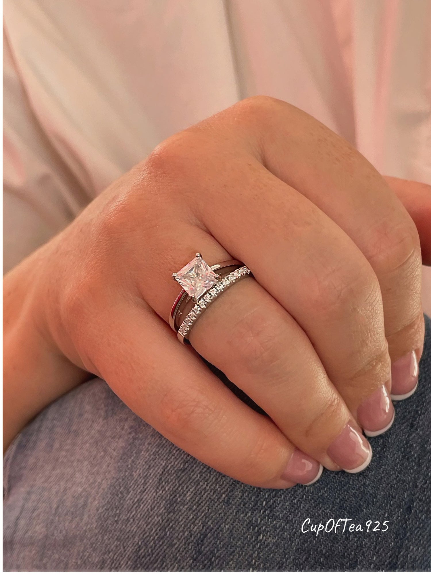 Moissanite Band, 2mm sterling silver 925 moissanite band , rose gold, yellow gold vermeil Half Eternity Band with the Finest Moissanite