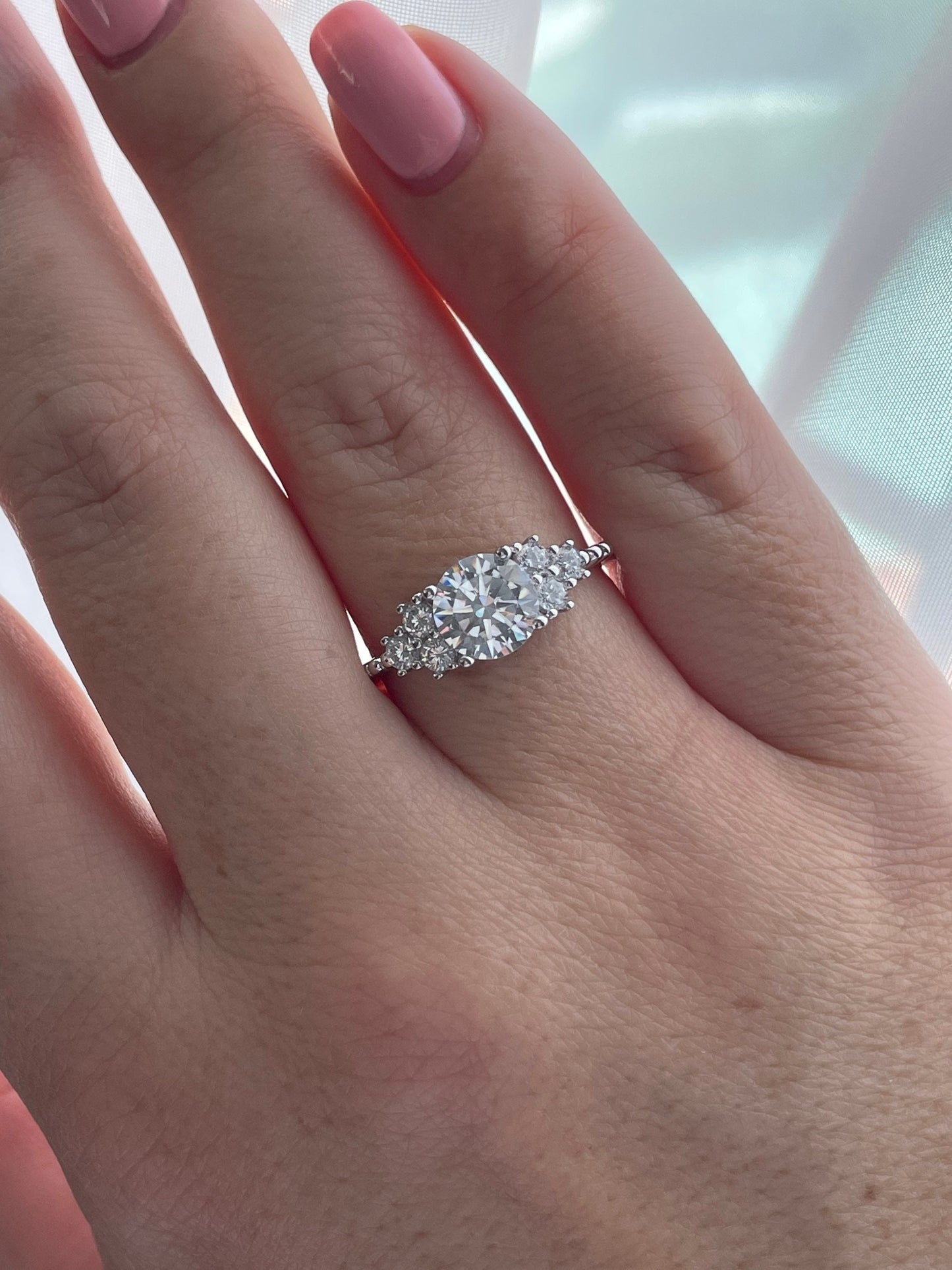 Sterling Silver 925 ring with 5A CZ Diamonds, Engagement Ring, Promise Ring