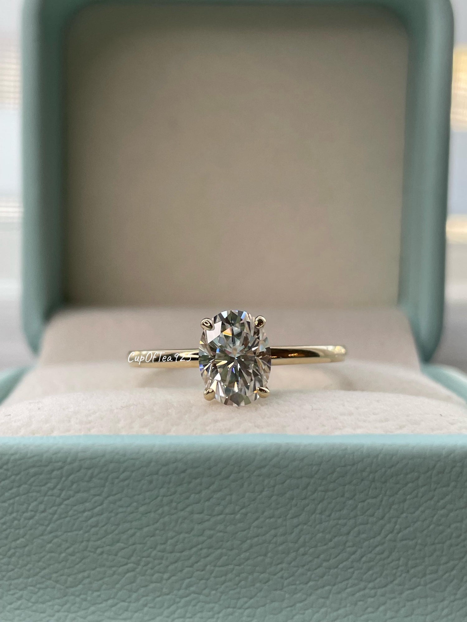 10K, 14K,Rose Gold, Yellow Gold, White Gold, silver 925 Engagement Ring with 1.5CT VVS D Moissanite