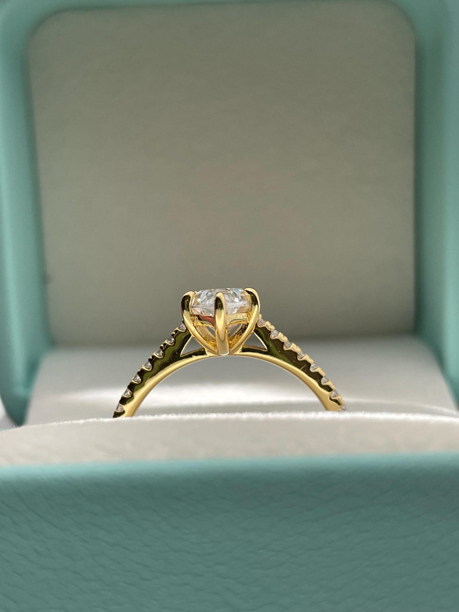 Marquise cut engagement ring. 1.5CT marquise cut CZ diamond engagement ring in sterling silver 925 with rhodium, 14K yellow gold,rose gold