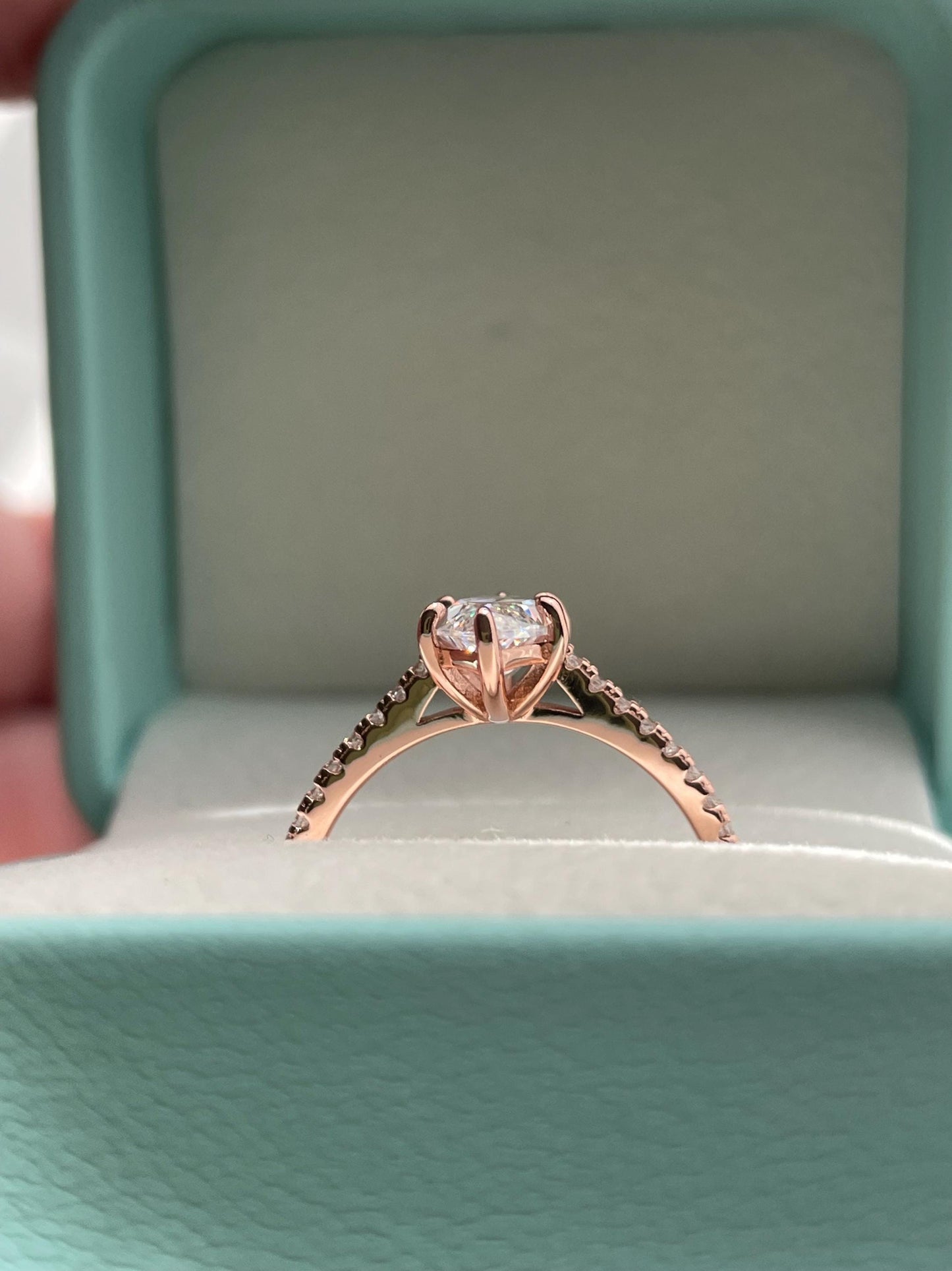 Marquise cut engagement ring. 1.5CT marquise cut CZ diamond engagement ring in sterling silver 925 with rhodium, 14K yellow gold,rose gold