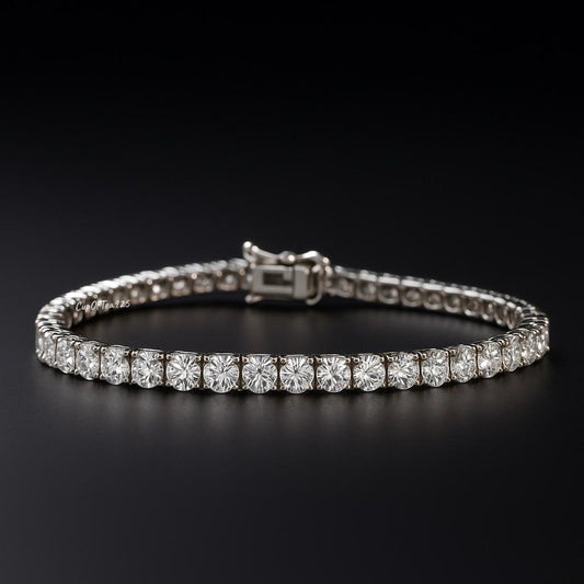 Sterling Silver 925 Tennis Bracelet with The Finest 5A CZ Diamonds