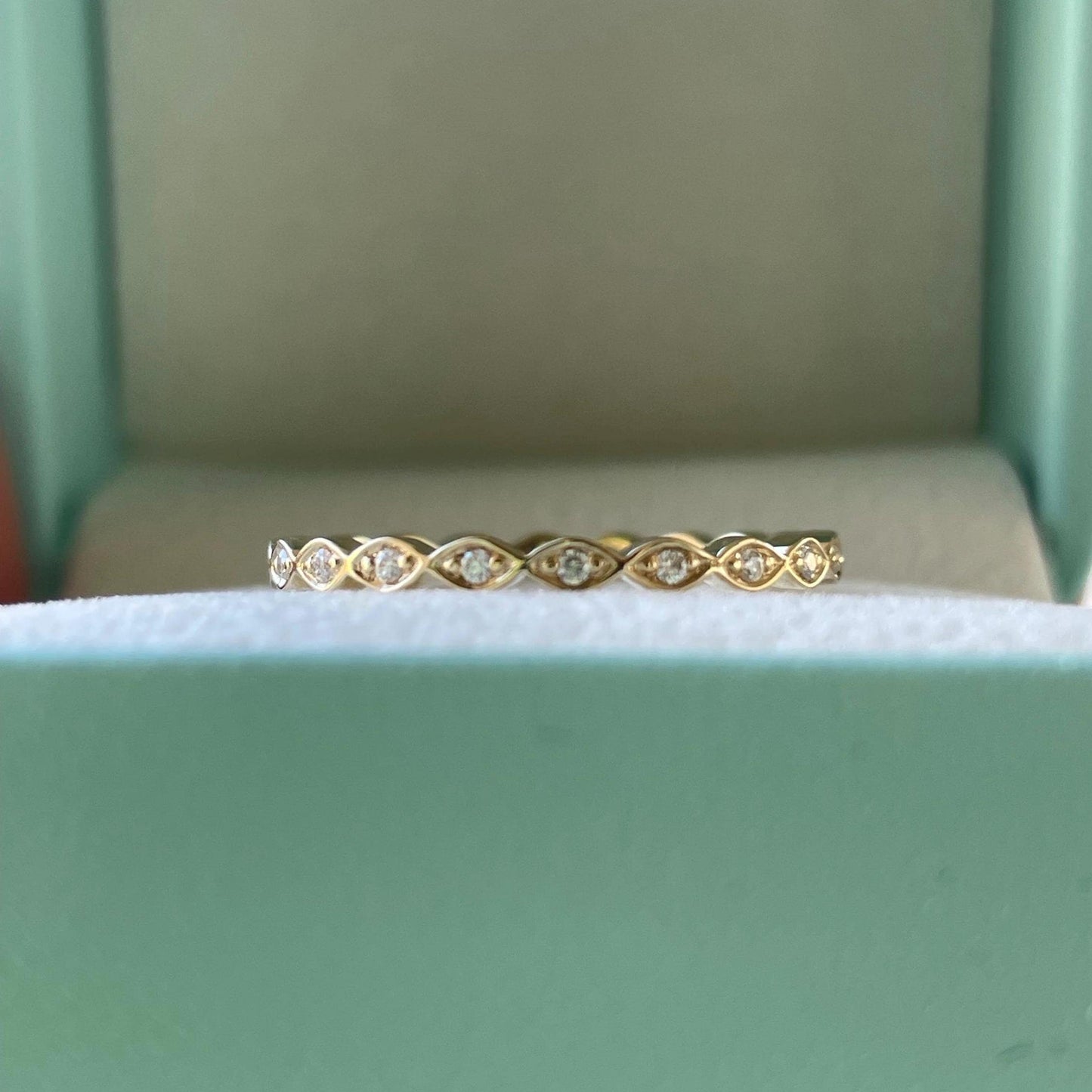 VVS D Moissanite Full Eternity Band: 10K, 14K Gold or Sterling Silver