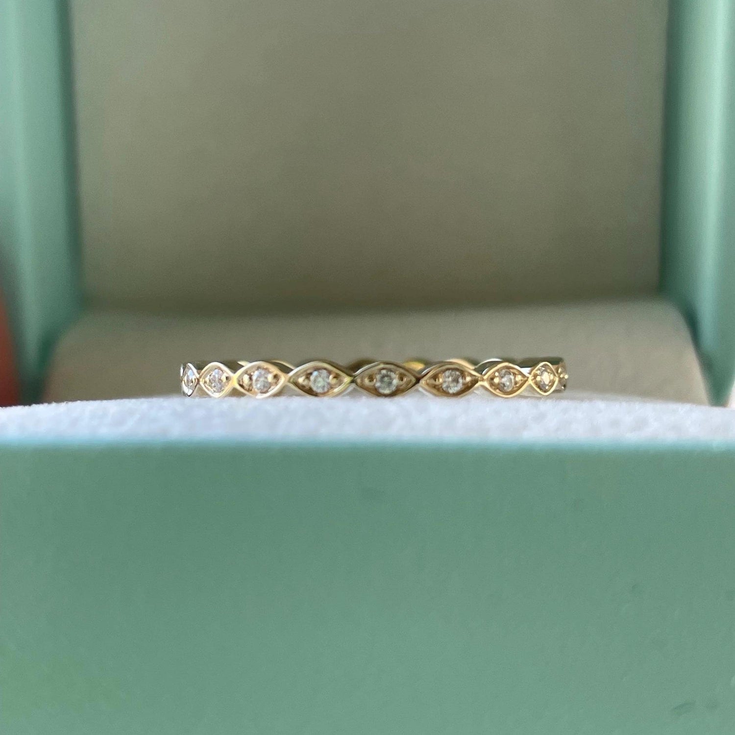 VVS D Moissanite Full Eternity Band: 10K, 14K Gold or Sterling Silver
