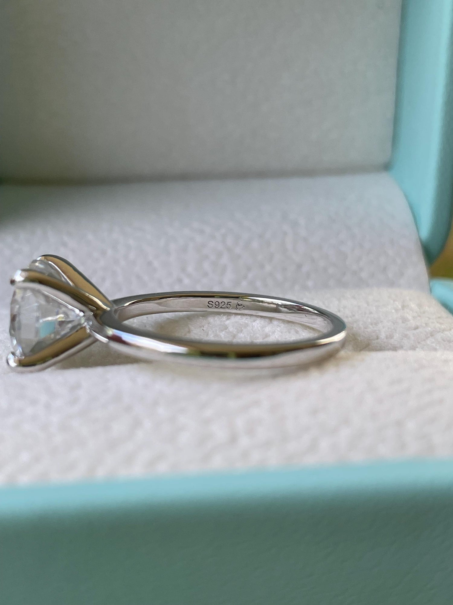 2.5CT Cushion Cut moissanite engagement ring in Sterling Silver 925, yellow gold vermeil cushion cut ring, rose gold vermeil ring
