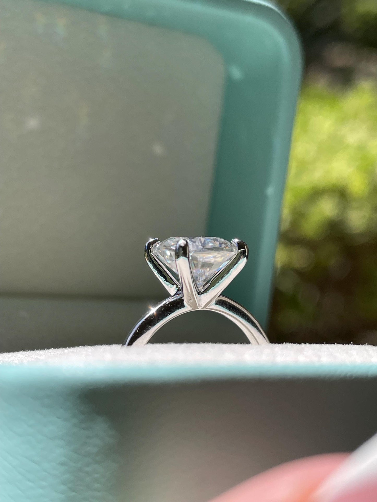 2.5CT Cushion Cut moissanite engagement ring in Sterling Silver 925, yellow gold vermeil cushion cut ring, rose gold vermeil ring