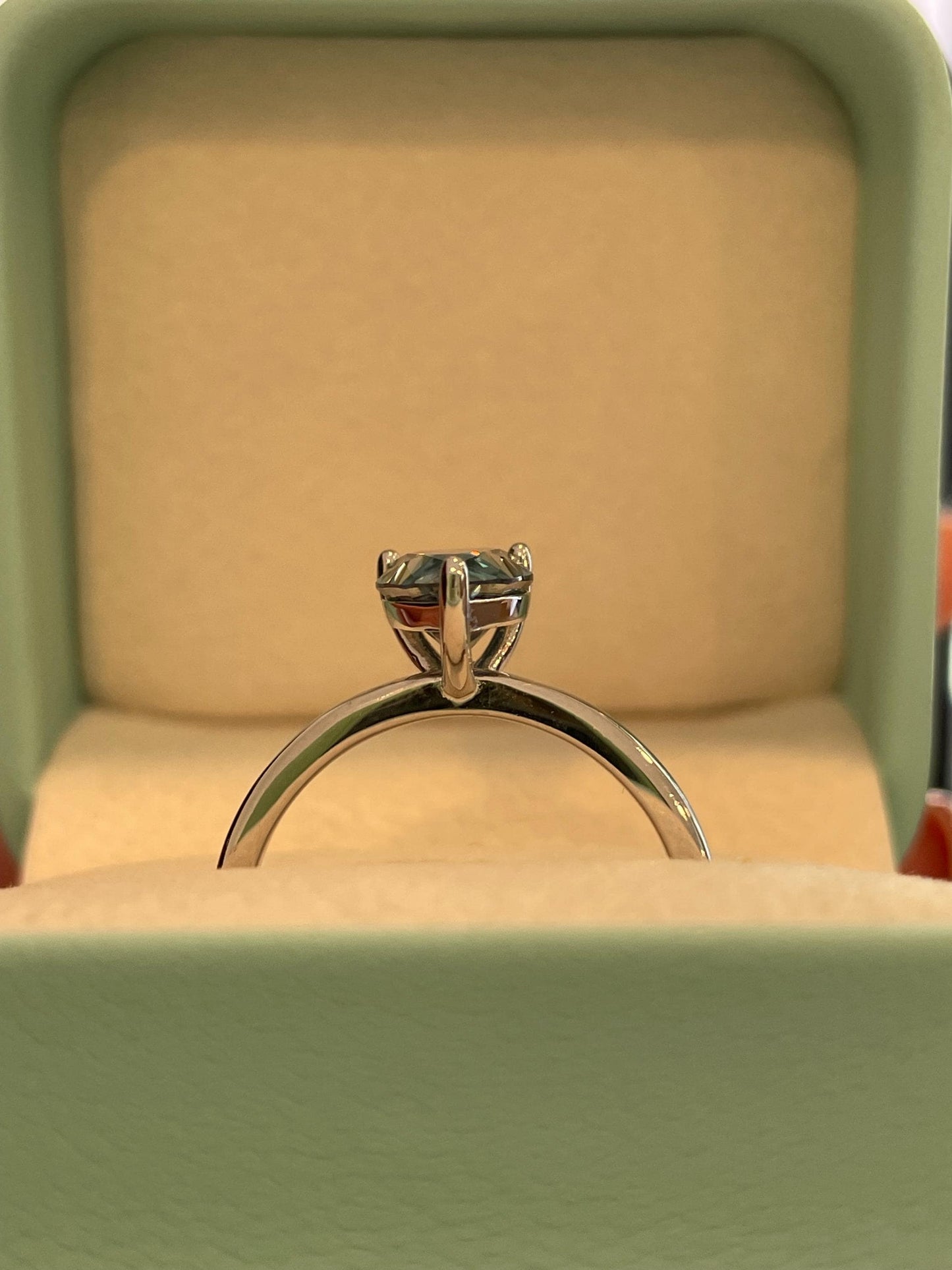 2CT pear cut vivid blue moissanite engagement ring in yellow gold vermeil or sterling silver, gift for her, September birthstone ring