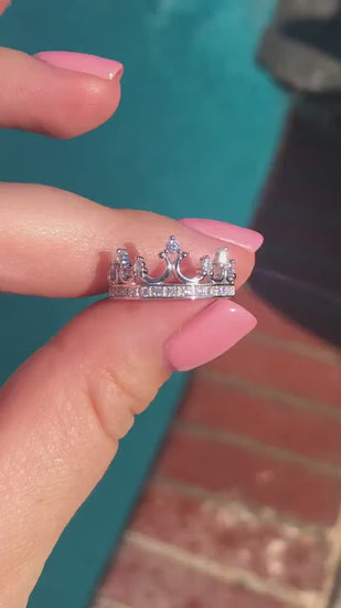 The Quinn. Sterling Silver 925 Queen Crown Ring