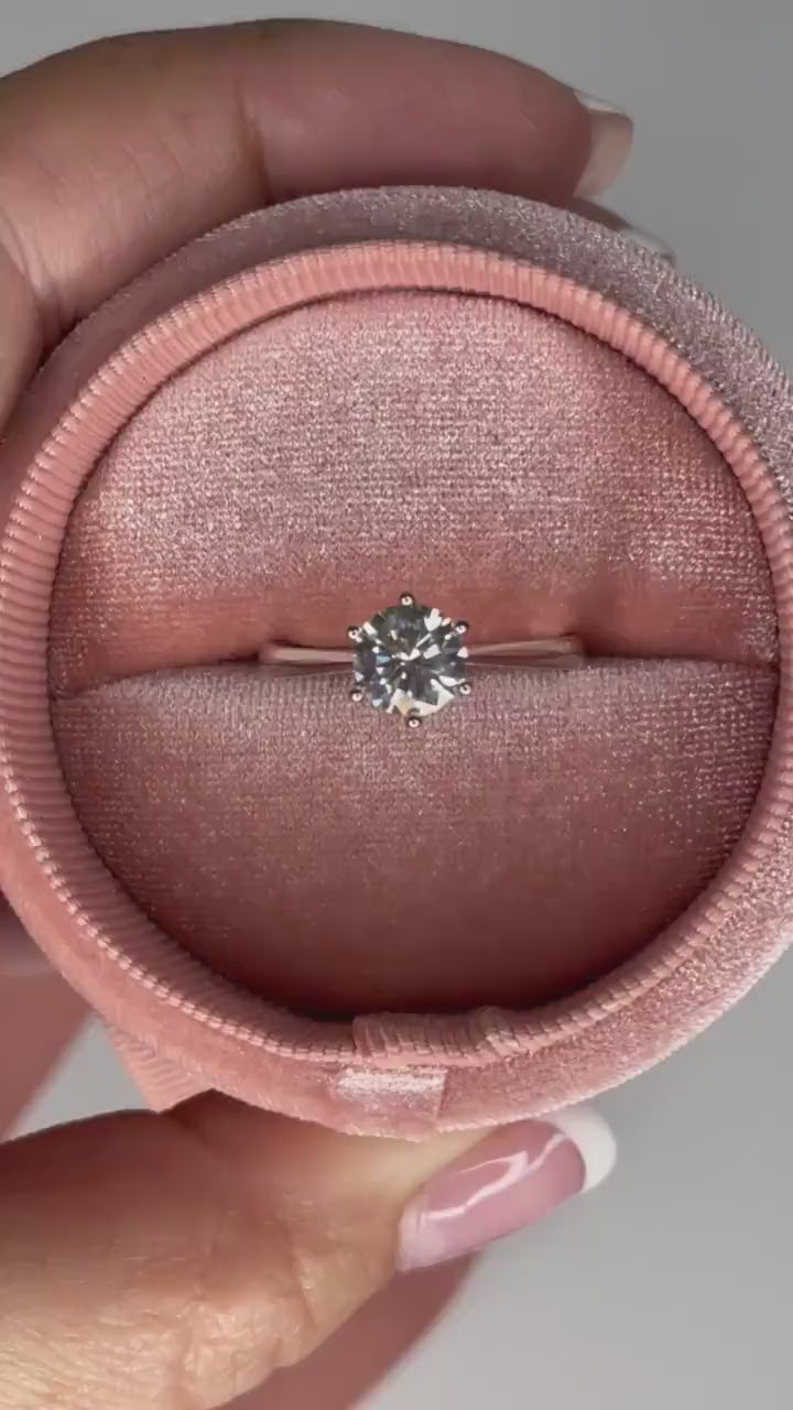 1CT 2CT Moissanite In Sterling Silver 925 Solitaire Engagement Ring
